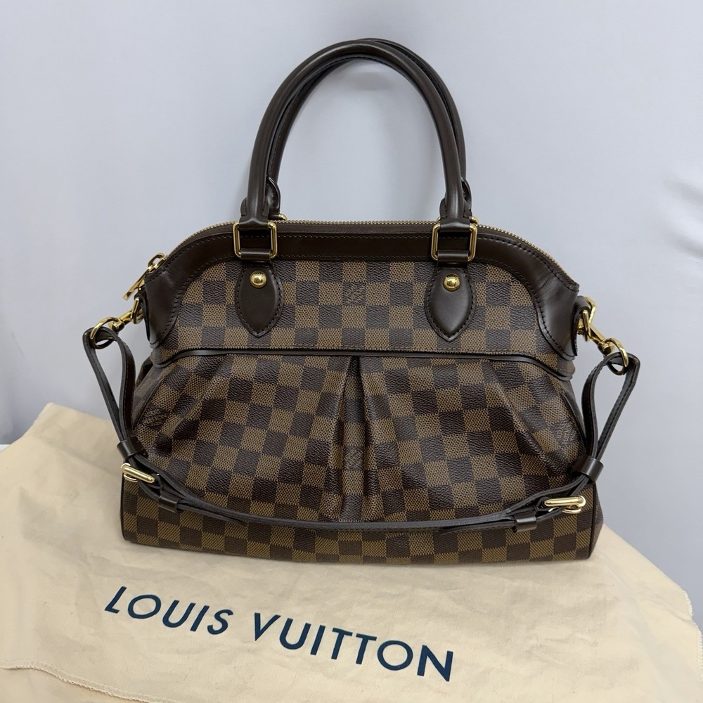Louis Vuitton Damier Ebene Trevi Bag Purse Brown WORN ONCE Sleeper Bag